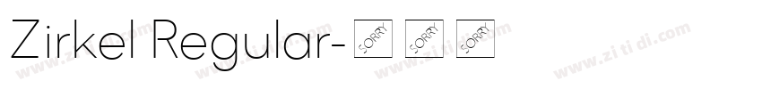 Zirkel Regular字体转换
